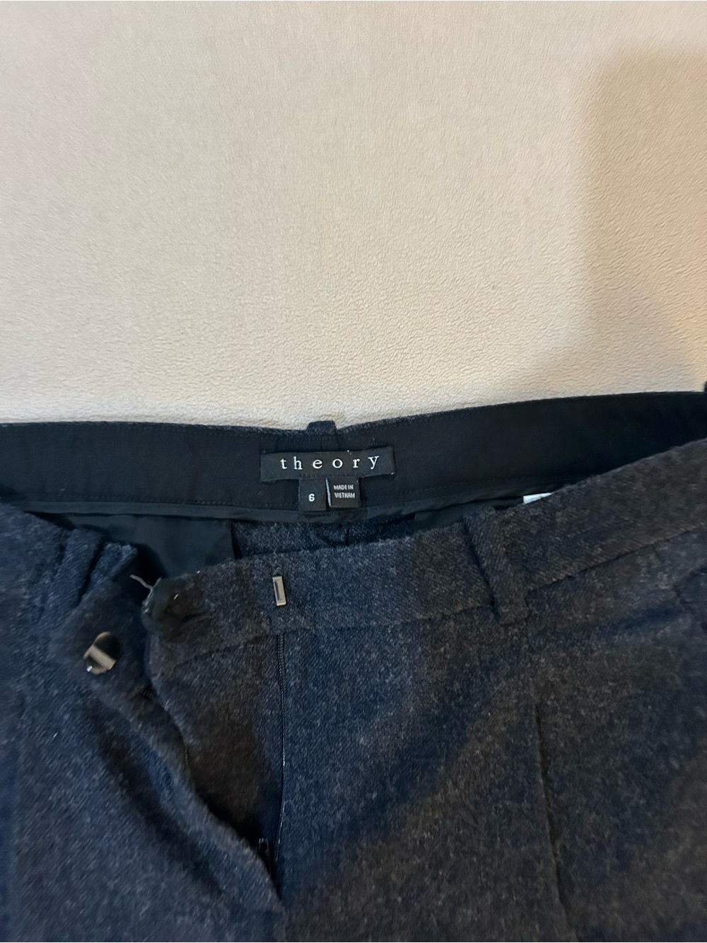 Theory Menswear Trousers in Charcoal